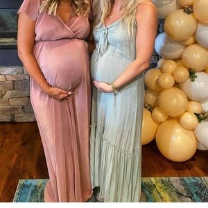 Sage green maxi dress